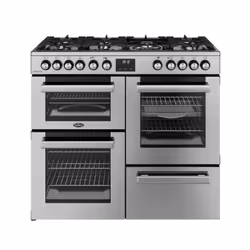 Belling 444411800, Range cooker, Stainless steel, Rotary, Touch, Chrome, Metal, Front