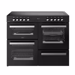 Belling 444411803, Range cooker, Black, Rotary, Touch, Chrome, Metal, Front