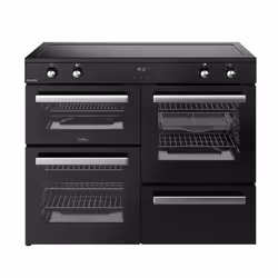 Belling 444411807, Range cooker, Black, Rotary, Touch, Chrome, Metal, Front