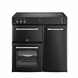 Belling 444411823, Range cooker, Black, Rotary, Touch, LED, Zone induction hob, 5 zone(s)