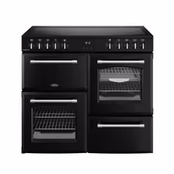 Belling 444411826, Range cooker, Black, Rotary, Touch, Chrome, Metal, Front