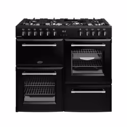 Belling 444411829, Range cooker, Black, Rotary, Touch, Chrome, Metal, Front
