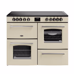 Belling 444411836, Range cooker, Cream, Rotary, Touch, Chrome, Metal, Front