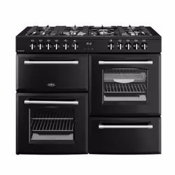 Belling 444411838, Range cooker, Black, Rotary, Touch, Chrome, Metal, Front