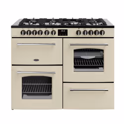 Belling 444411839, Range cooker, Cream, Rotary, Touch, Chrome, Metal, Front