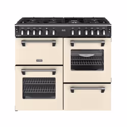 Stoves 444411872, Range cooker, Cream, Rotary, Touch, Chrome, Metal, Front
