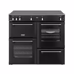 Stoves 444411875, Range cooker, Black, Rotary, Touch, Chrome, Metal, Front