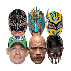 WWE Wrestlers Official 2D Card Party Fancy Dress Masks Variety 6 Pack