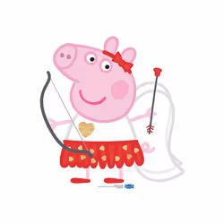 Peppa Pig Cupid Bow and Arrow Cardboard Cutout / Standee