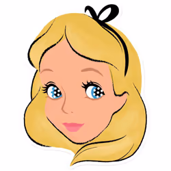 Alice in Wonderland Official Disney 2D Card Party Mask
