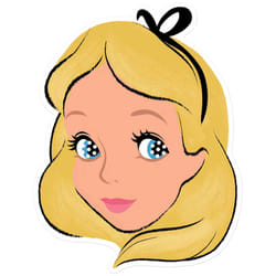 Alice in Wonderland Official Disney 2D Card Party Mask