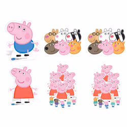 Peppa Pig and George Party Pack with Cardboard Cutouts, Masks and Tabletops