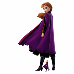 Anna Purple Coat from Frozen 2 Official Disney Cardboard Cutout