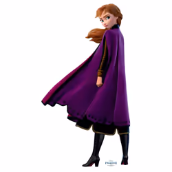 Anna Purple Coat from Frozen 2 Official Disney Cardboard Cutout