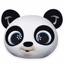 Pando the Panda from Bing Official 2D Card Party Mask