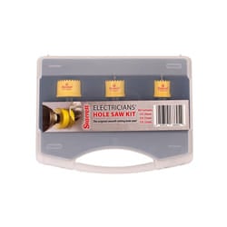 Starrett Cordless Smooth Cut Bi-Metal Holesaw Kit, 3 Piece KCS03001