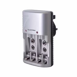 Lloytron 4 Channel Compact AA AAA and 9V/PP3 Ni-Mh Battery Charger (B1502)