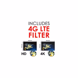 Active Indoor Panel TV Antenna Aerial with Digital Freeview Compatibility / Built-in LTE 4G Filter / Powerful Amplifier / 50dB gain / Superior