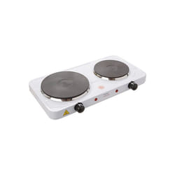 Lloytron E4202WH Kitchen Perfected Double Hotplate, 2500 W, White