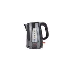 KitchenPerfected Quiet Rapid Boil Eco-Friendly Cordless Kettle - 3000w, 1 cup boil, 1.5 Litre (6 cups), Removable Filter - Bl ...