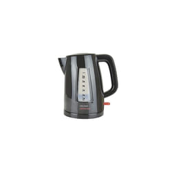 KitchenPerfected Quiet Rapid Boil Eco-Friendly Cordless Kettle - 3000w, 1 cup boil, 1.5 Litre (6 cups), Removable Filter - Black - E1526BK