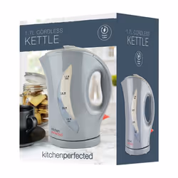 Kitchen Perfected 1.7L Cordless Kettle 2.2KW Grey