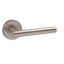 VIBE Laurel Lever on Rose Door Handle - Satin Chrome