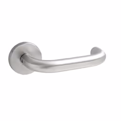 ViBE Runda Lever on Rose Door Handle - Satin Stainless Steel