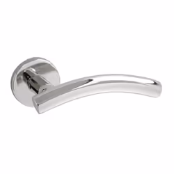 ViBE Kurva Stainless Steel Lever on Rose Handle - Polished Stainless Steel