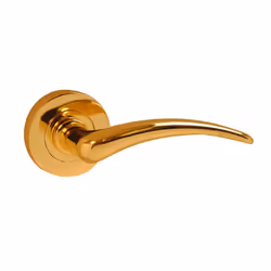 VIBE Design Corsica Lever on Rose Door Handle - Polished Brass