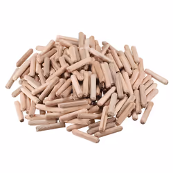 Hardwood Chamfered Fluted Pin Wooden Dowels - 10mm x 60mm, 100