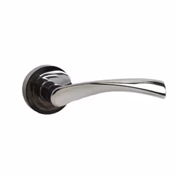 VIBE Design Twirl Lever on Rose Door Handle - Polished Chrome