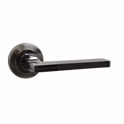 ViBE Naxos Lever on Rose Door Handle in a Dual Finish