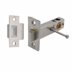 Premium Privacy Button Tubular Latch 57mm Backset - Satin Chrome