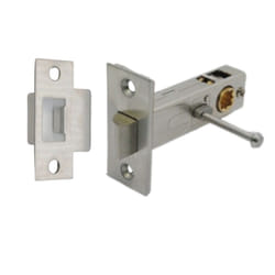 Premium Privacy Button Tubular Latch 57mm Backset - Satin Chrome