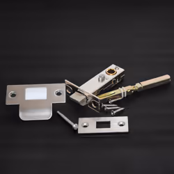 Premium Privacy Button Tubular Latch 57mm Backset - Satin Chrome