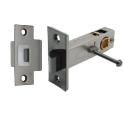 Premium Privacy Button Tubular Latch 57mm Backset - Black Nickel