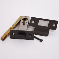 Premium Privacy Button Tubular Latch 57mm Backset - Gunmetal