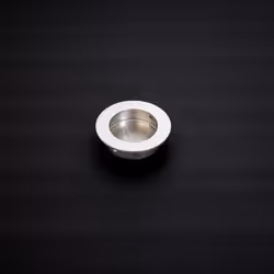 Circular Flush Pull Satin/Polished Stainless Steel - 50mm, Polished Stainless Steel