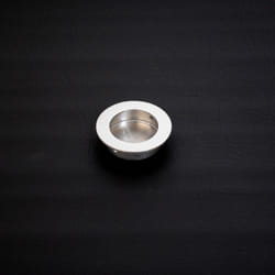 Circular Flush Pull Satin/Polished Stainless Steel - 50mm, Polished Stainless Steel