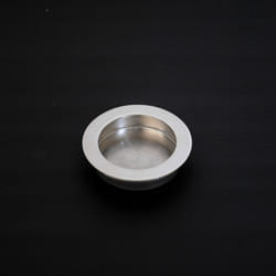 Circular Flush Pull Satin/Polished Stainless Steel - 70mm, Polished Stainless Steel