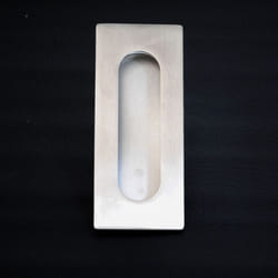 Oblong Flush Pull Satin/Polished Stainless Steel - Satin Stainless Steel, Round