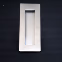 Oblong Flush Pull Satin/Polished Stainless Steel - Satin Stainless Steel, Square