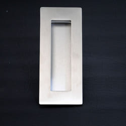 Oblong Flush Pull Satin/Polished Stainless Steel - Satin Stainless Steel, Square