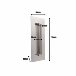 Oblong Flush Pull Satin/Polished Stainless Steel - Satin Stainless Steel, Square