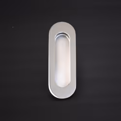 Oval Flush Pull Satin/Polished Stainless Steel - Polished Stainless Steel