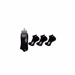 - 12 pairs Men's Sport Trainer Performance Socks - UK 6-11 (Black)