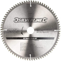 Silverline 244964 TCT Veneer Blade 80T 250 x 30 - 25, 20, 16 mm rings