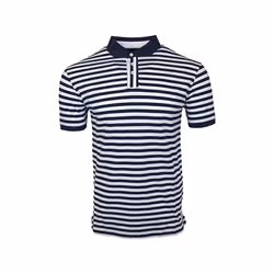 Hackett London HRR Striped Polo - Navy/White - Navy/White, 2XL