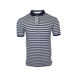 Hackett London HRR Striped Polo - Navy/White - Navy/White, 2XL